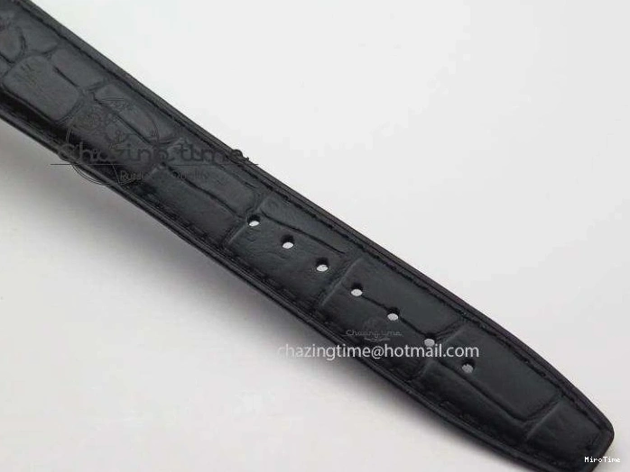 MIROTIME 0120 UrbanStyle Portuguese Tourbillon Power Reserve Moonphase SS White Dial On Black Leather Strap 7318